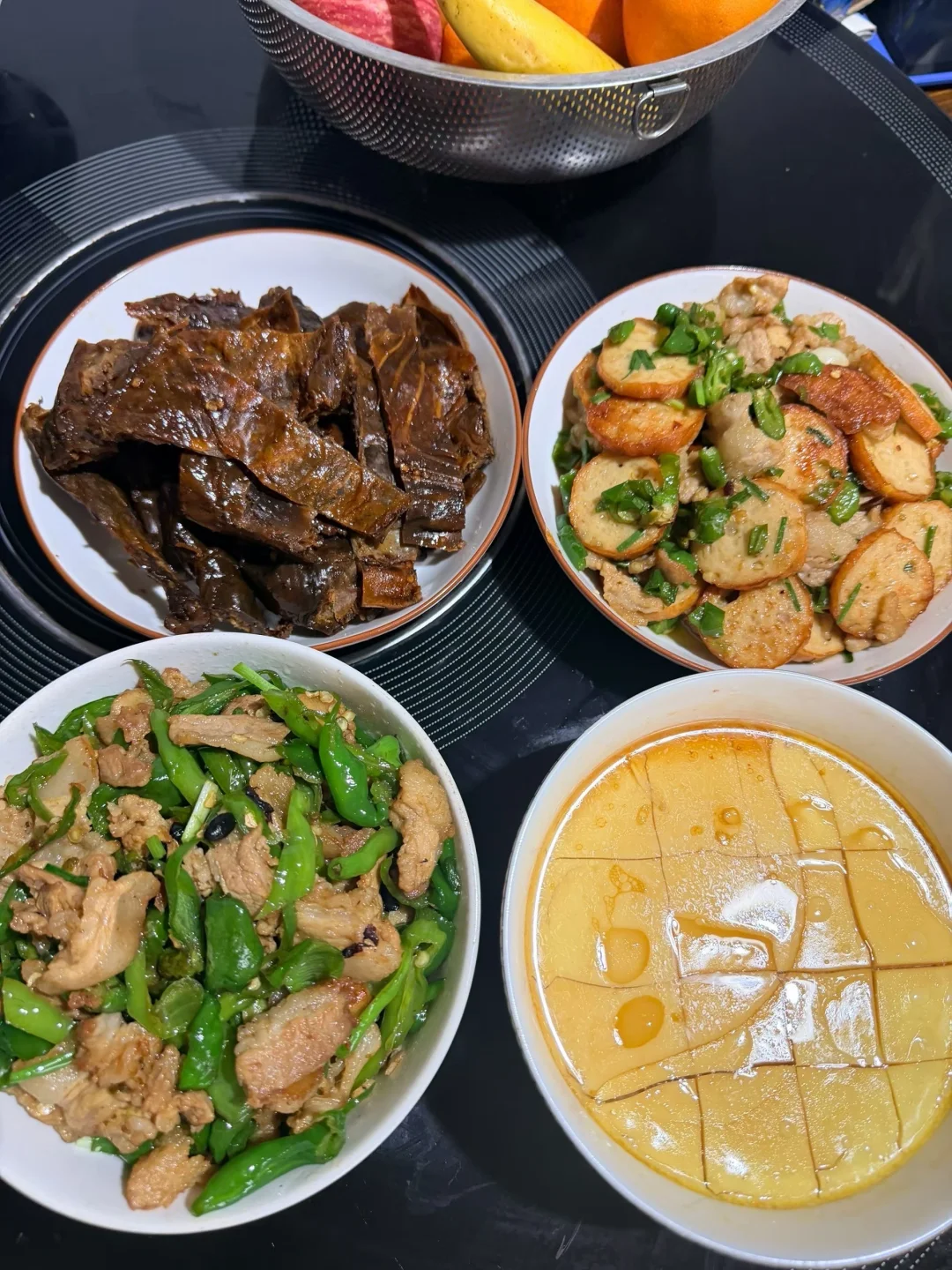 今天晚餐长这个样子 自己在家做饭