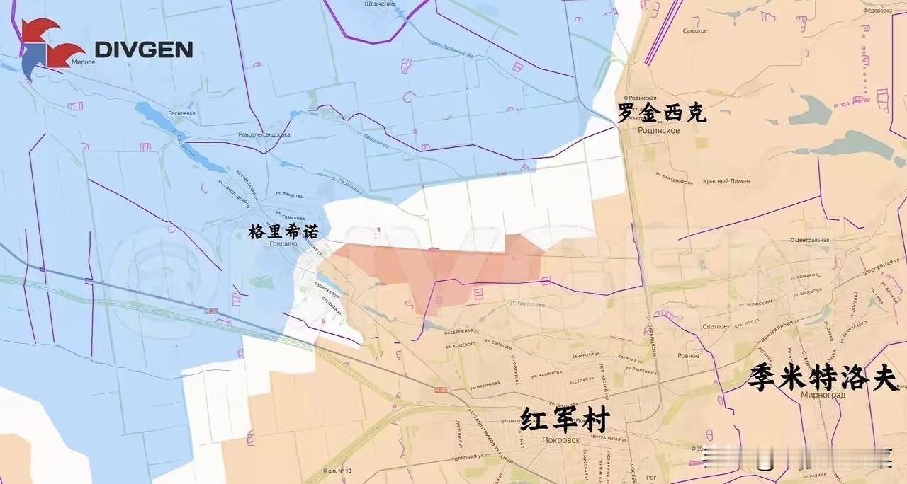 乌军想反攻红军城，基本上不可能了。​不知不觉，俄军进一步向格里希诺推进，离红