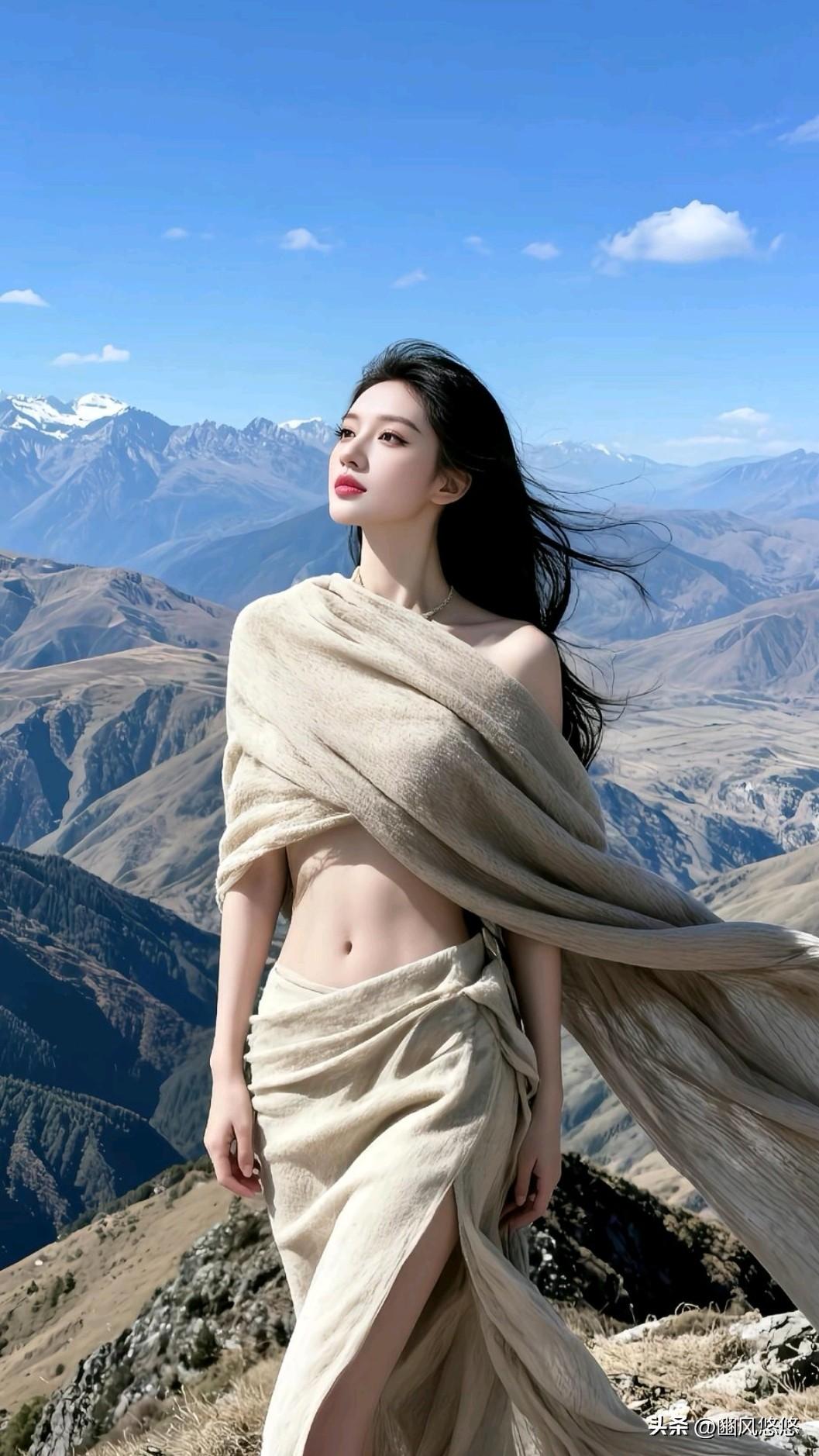 上联：流水潺潺润万物下联：高山巍巍昭千秋（网图侵删）