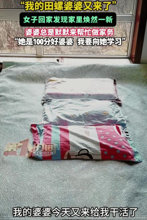 “太有福了！”辽宁大连，女子中午回家突然发现她家里焕然一新。她知道她的田螺婆婆又