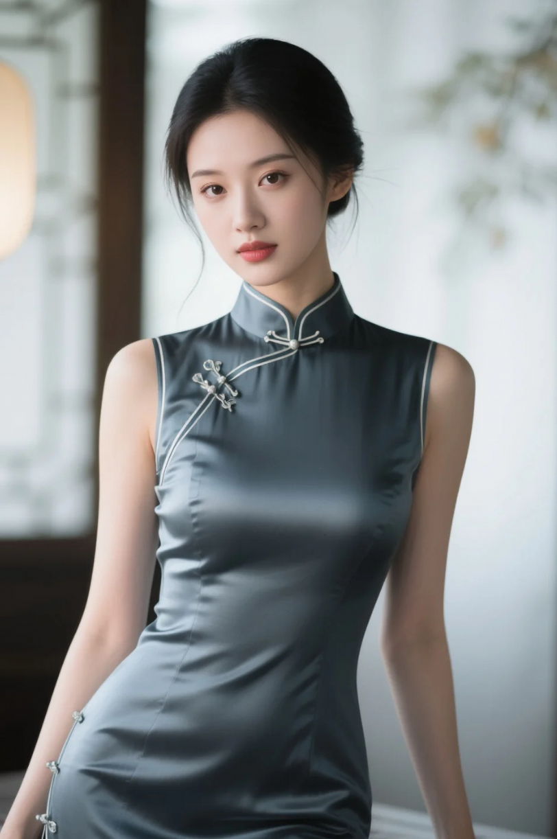 一袭旗袍，一眼惊鸿｜她站在光影之间，美得让人不敢呼吸