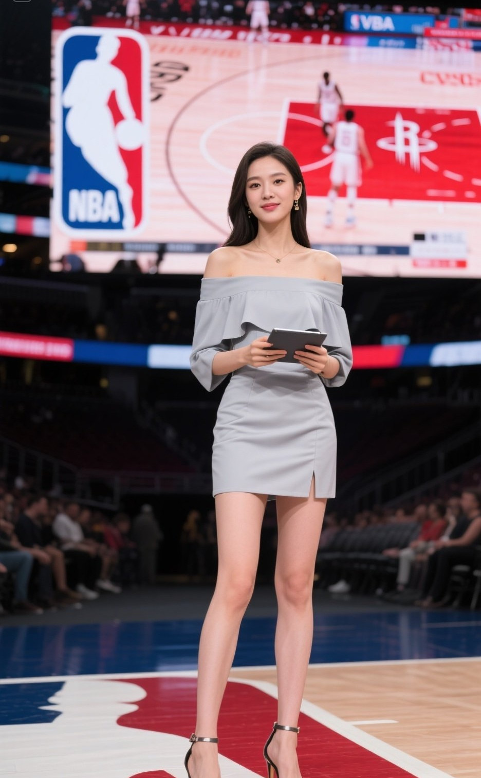 佳人高跟衬美腿球场后台亦生香