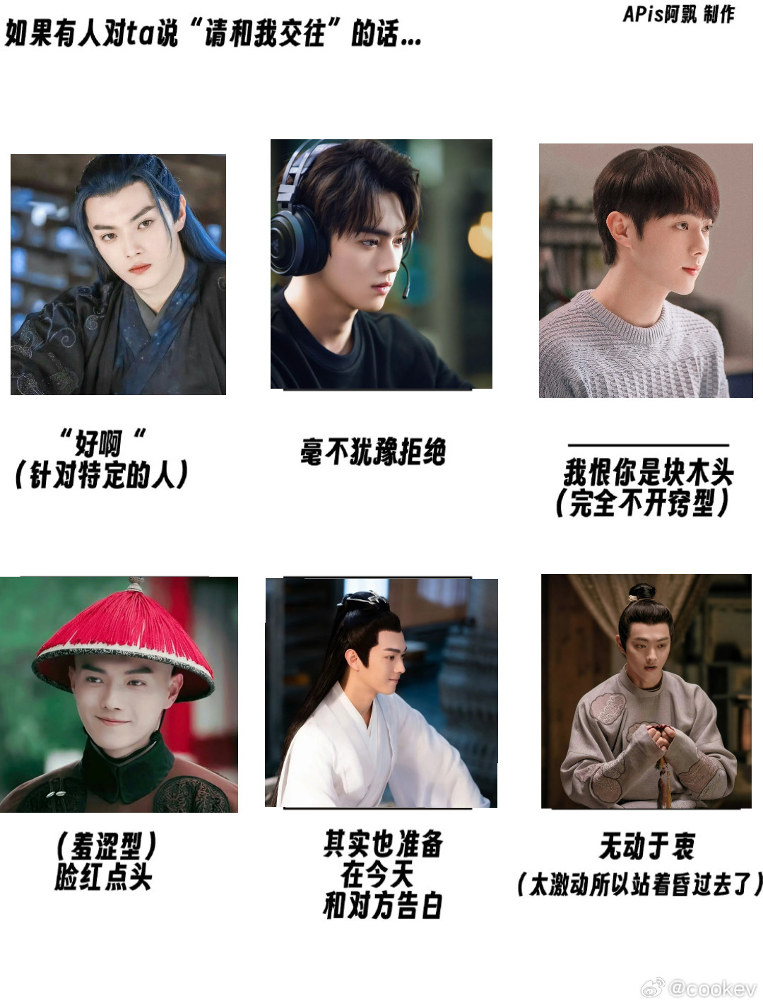 许凯soso填填填，梗图来源于网络。