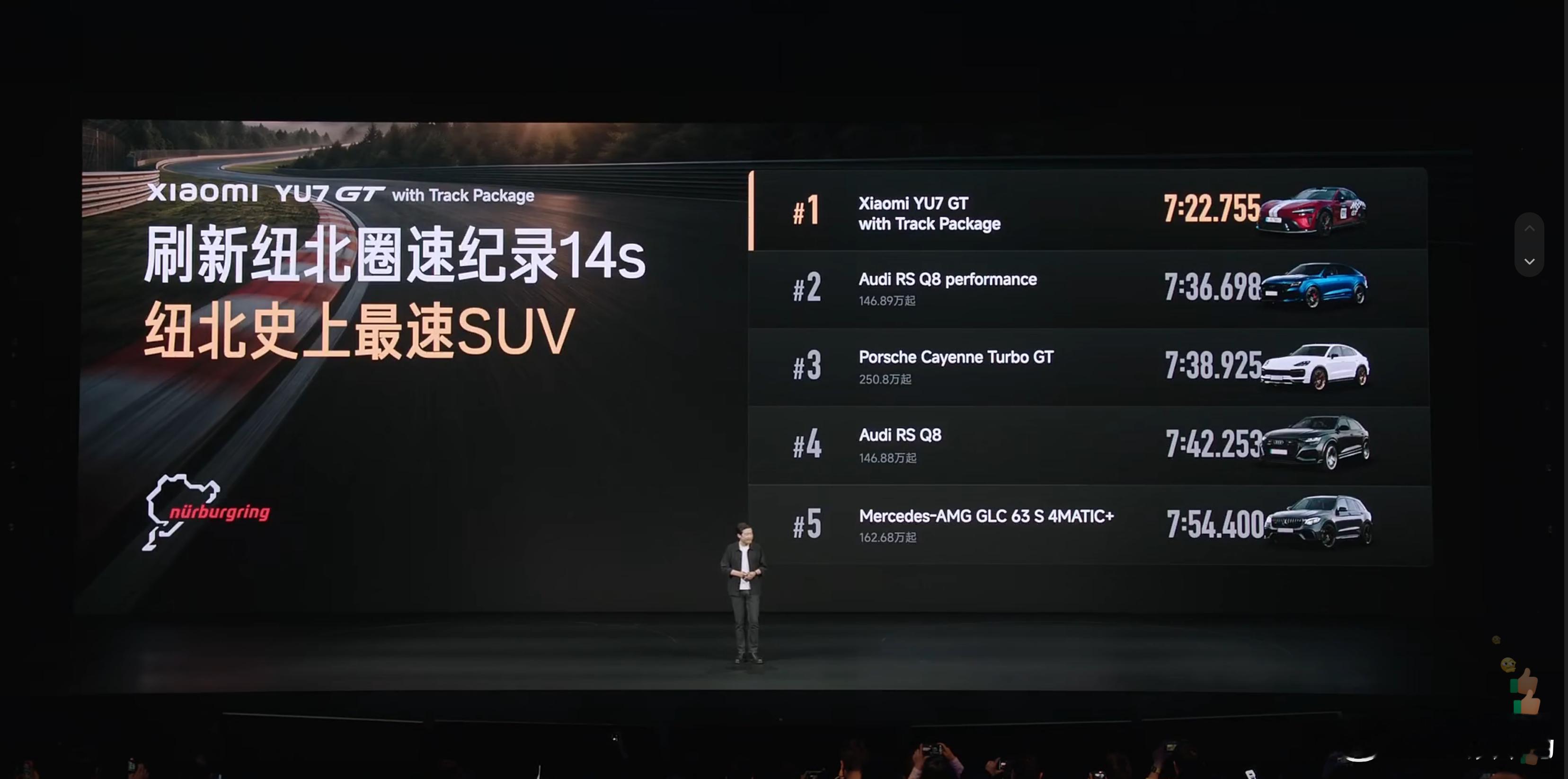 小米YU7GT再破纽北圈速纪录小米YU7GT再破纽北圈速记录，把前几天国人驾