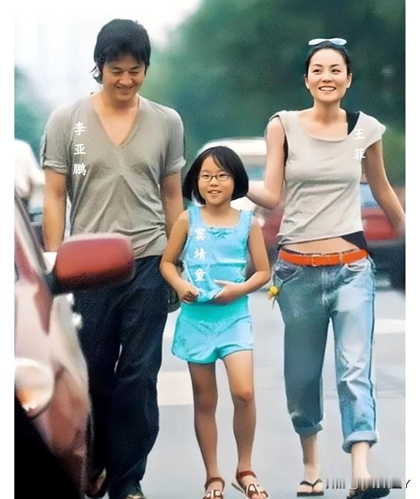 这张照片展现出了李亚鹏与王菲一家三口2005年走在街道上的情景，那时候两人刚结婚