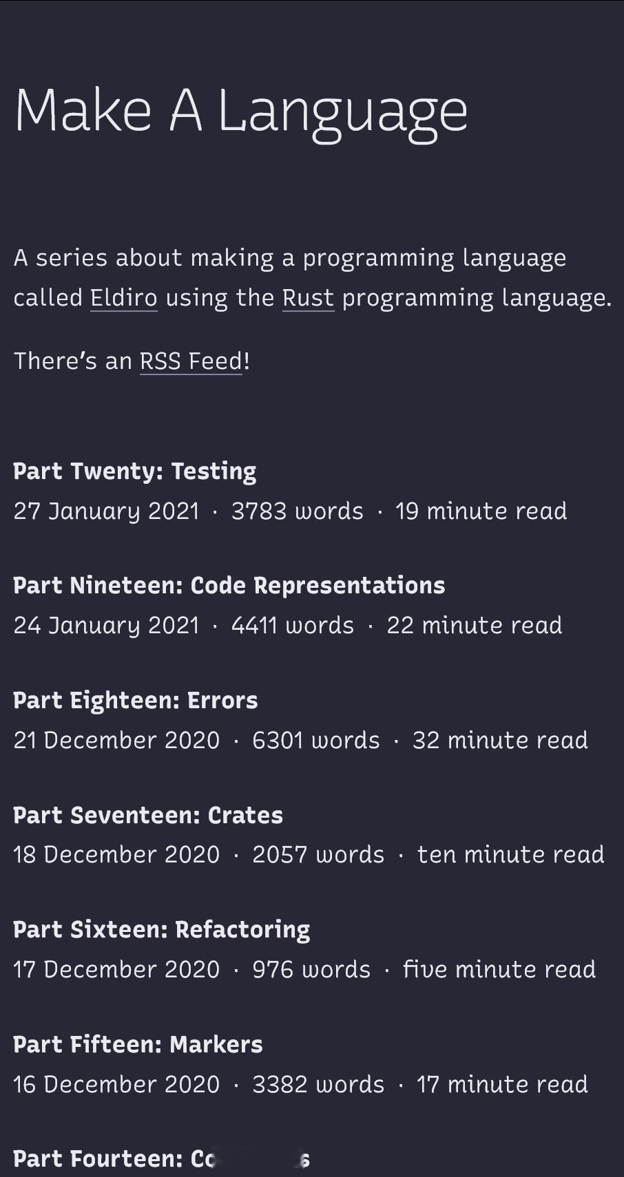 系列教程：“MakeALanguage”lunacookies.github