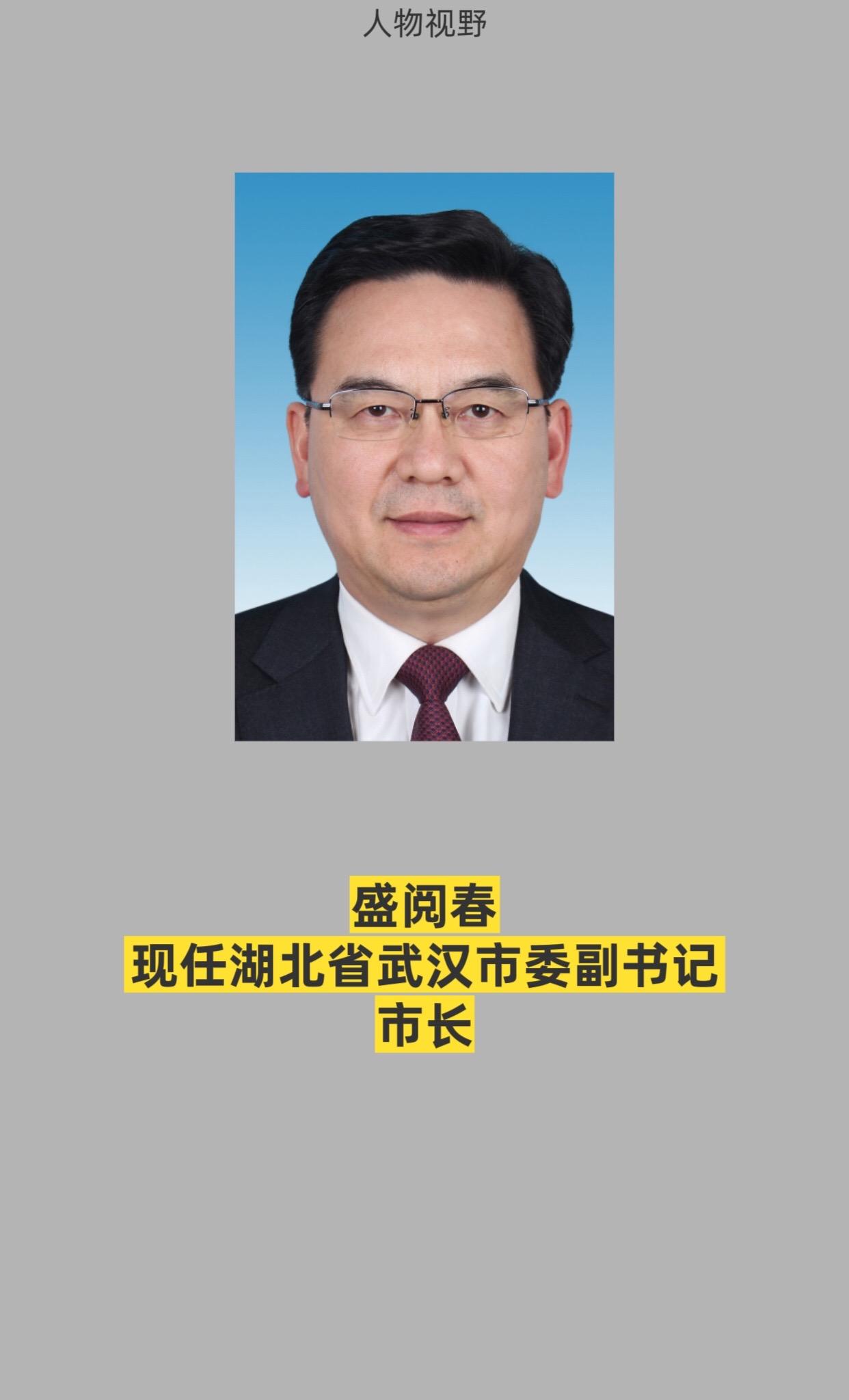 湖北武汉市领导。