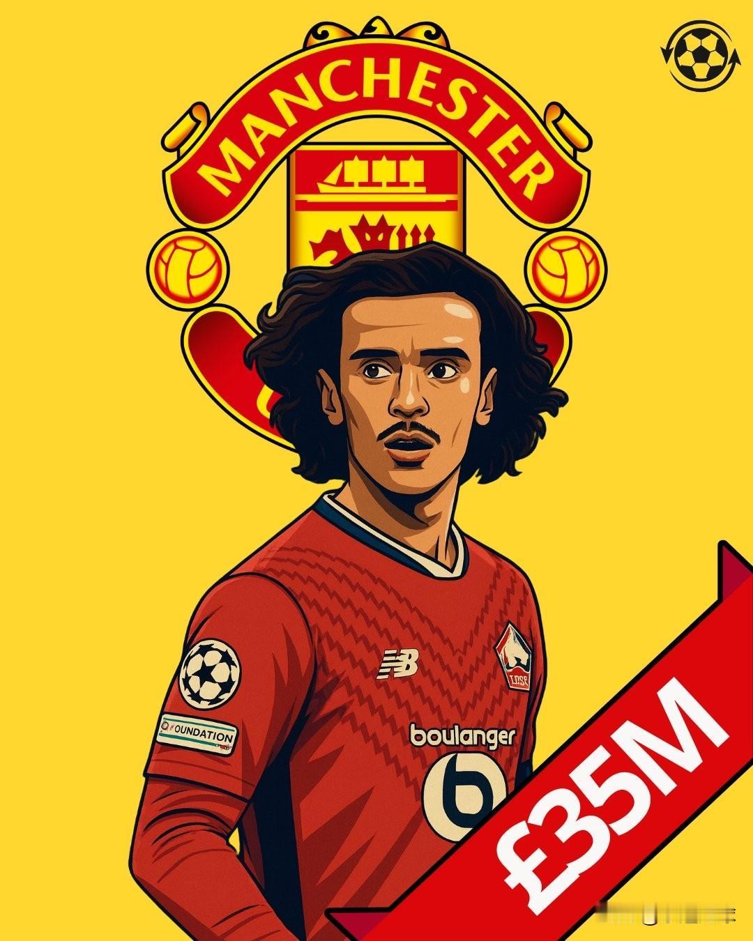 曼联已就签下里尔中场新星阿尤布·布阿迪进行内部讨论。据悉俱乐部持续关注着这位1