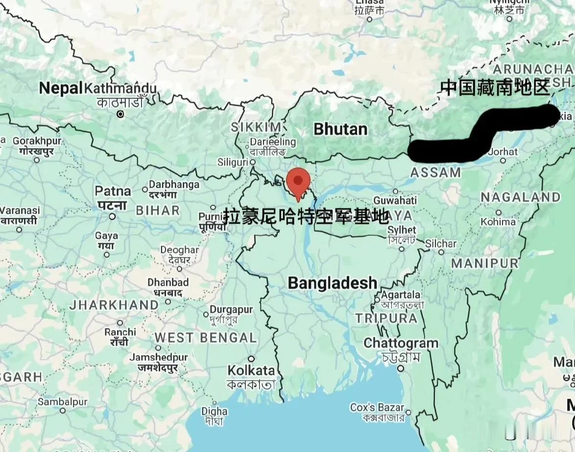 印媒报道，中国已“接管”孟加拉国北部的拉蒙尼哈特空军基地，该基地距离印度边境仅2