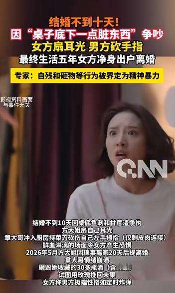 “太吓人了！”5月7日报道，浙江杭州，小两口新婚才刚过不到十天，就因为桌底一点不