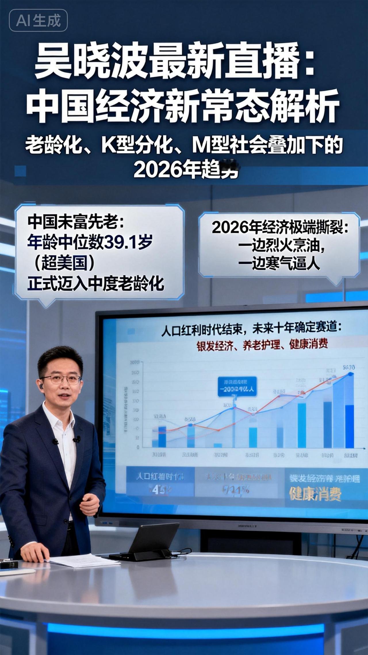 吴晓波重磅判断：中国进入K型时代，2026盛世与乱世并存，普通人该怎么活？吴