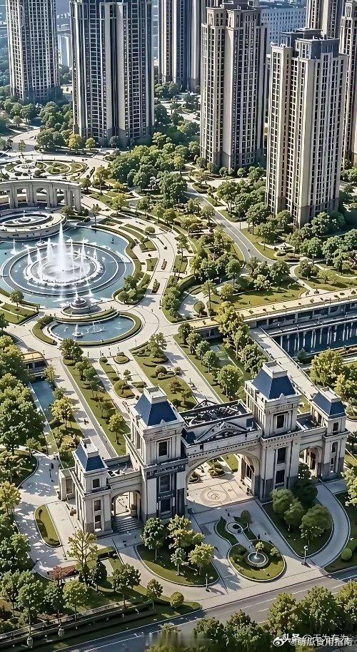 恒大某楼盘，当年宣传效果图。你瞅瞅，这谁看谁不迷糊？可惜只盖了个大门。我就问问，许家印现在判无期，这