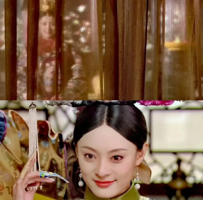 甄嬛隔着帘子真的好像纯元，跟蒋勤勤简直一模一样…​​​​