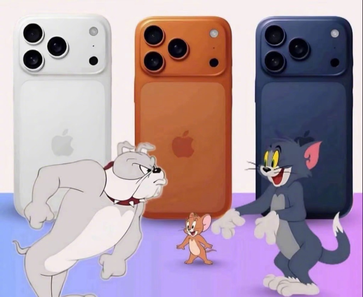 iphone17原来如此是《猫和老鼠》配色[捂脸哭]，销量是不是和“三位主角”的