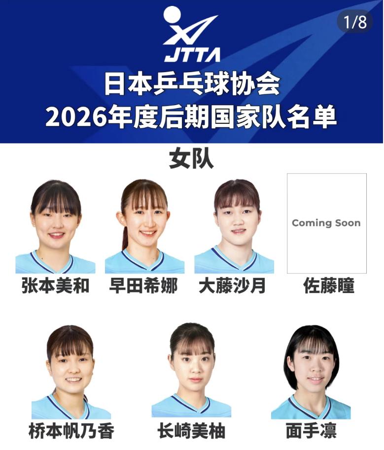 日本女乒主力确定！大龄双削同时入选，国乒如何破解？大家都知道削球手很难夺冠，