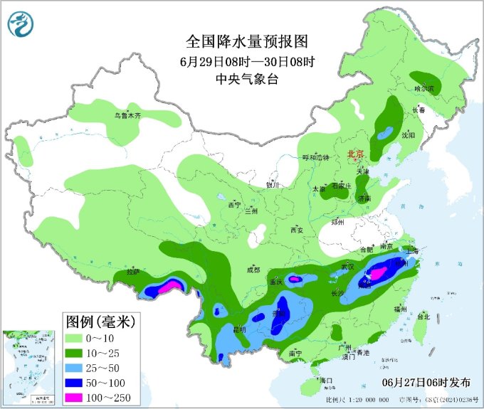中央气象台: 每 日 天 气 提 示(2026年06月27日)