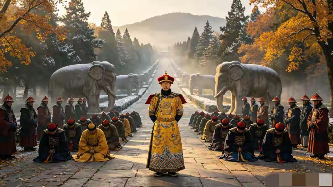 康熙于明孝陵跪拜朱元璋，转身暗藏帝王狠厉康熙二十三年深秋，金陵紫金山下