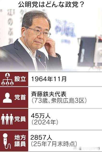 对华友好的公明党在日本被称为“挂在自民党这条金鱼上的鱼粪”！很多自民党成员对公明