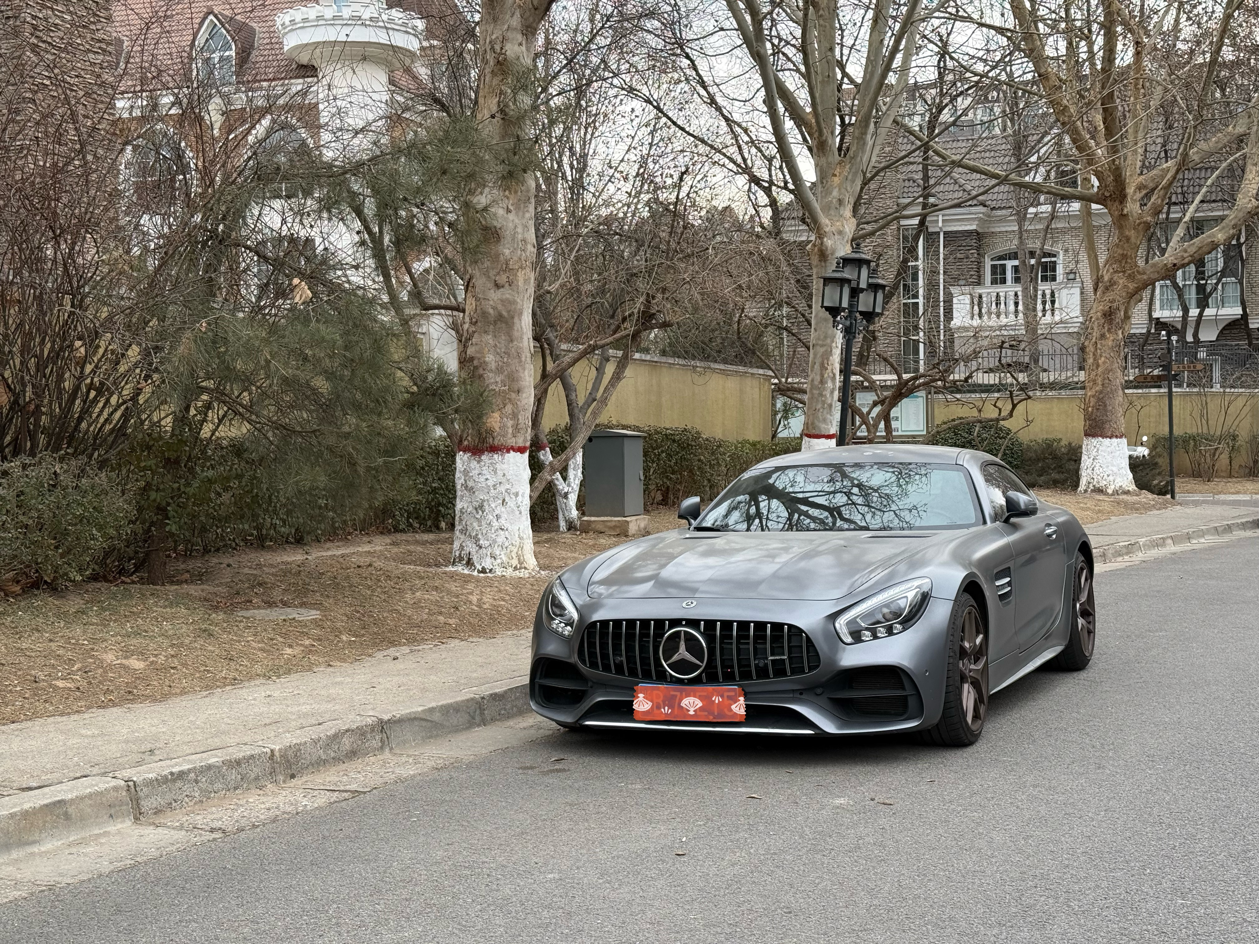 没事就要去富人区逛逛的！我们隔壁别墅，我只在游戏里面见过的AMGGT就停在