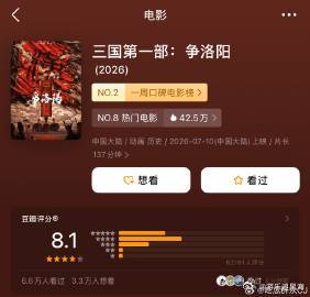 三国第一部争洛阳撤档不是所有动画都要走搞笑爽片路线，像争洛阳这种传播历史文化的作