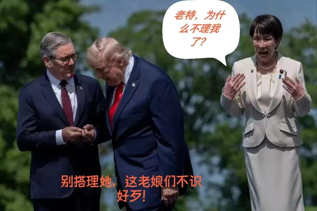 这是法新社还是BBC拍的照片吗？角度这么刁钻。高市怅然若失，不受待见的扭