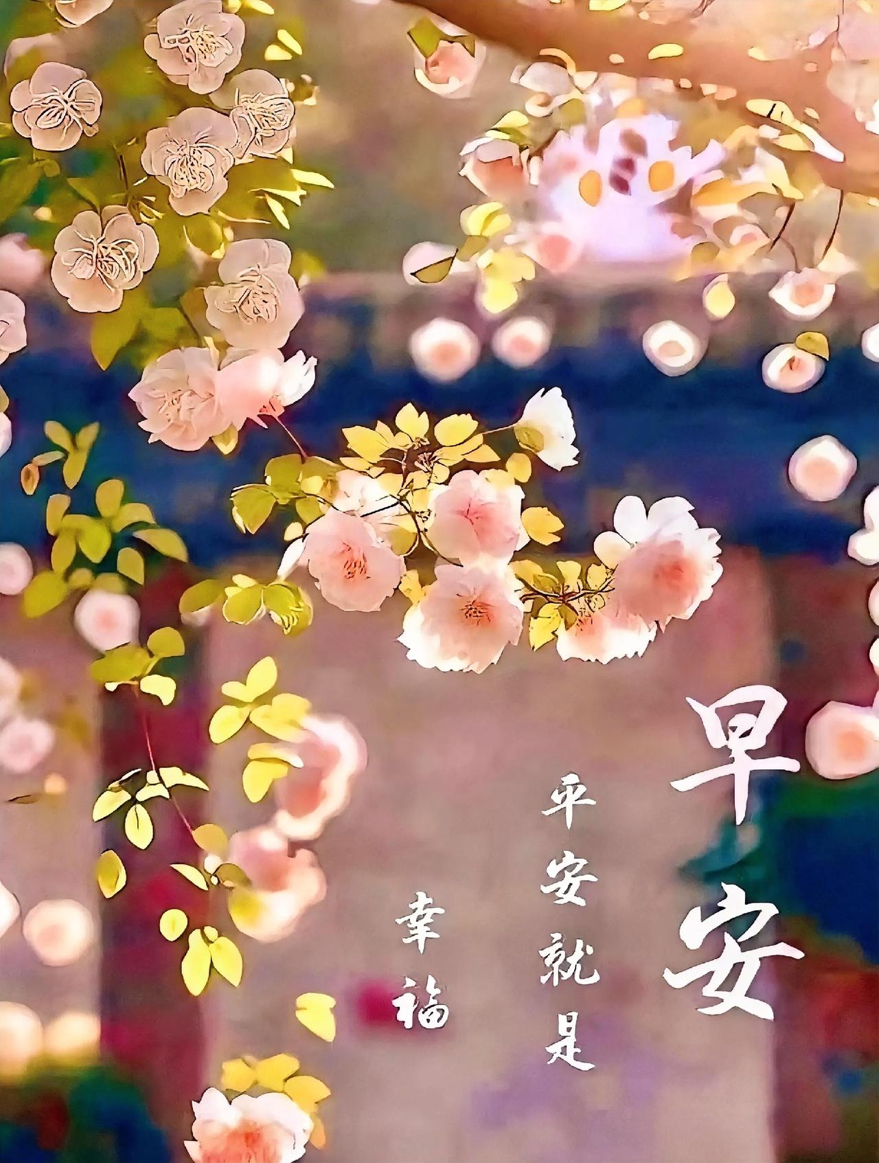 早安！花开温柔，平安就是幸福，愿你今日也被这份美好治愈～作者加速成长计划