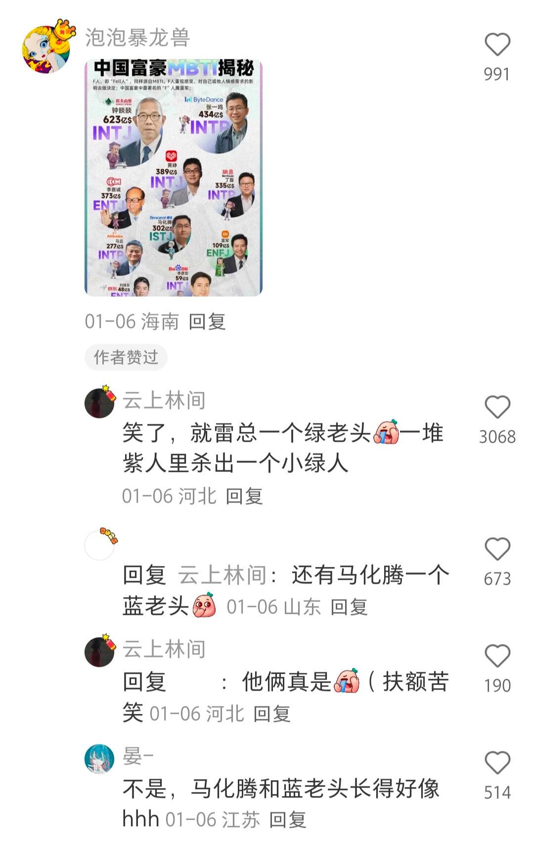 原来这就是霸总的mbti哈哈哈哈