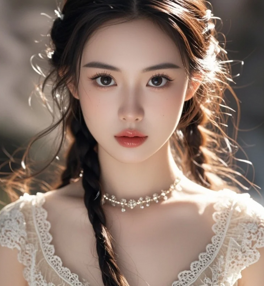眼中有星辰，肌肤如雪般纯净