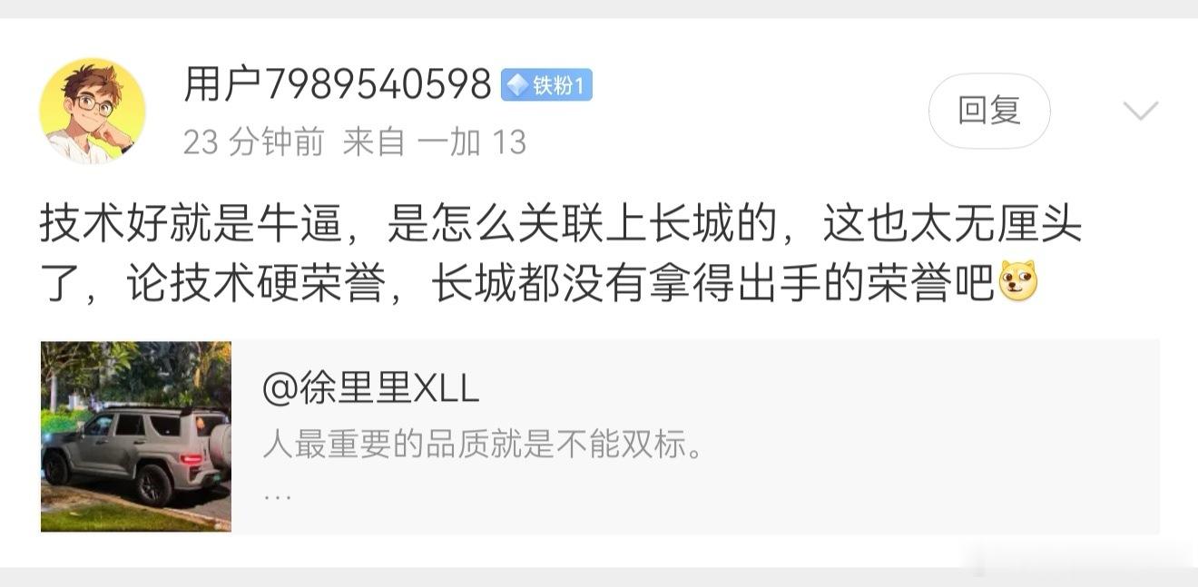 又来一个认为长城没技术的。新能源方面。全球唯一一家具备磷酸铁锂、三元锂动力电池技