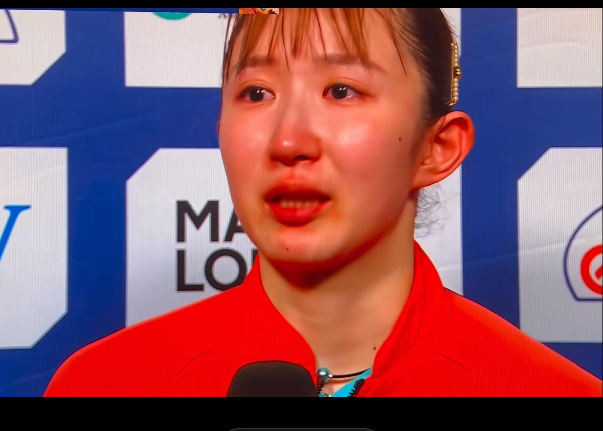 日本女团2:3中国队，早田希娜在采访中哭😭啦“孙颖莎王曼昱还是太强啦！”早