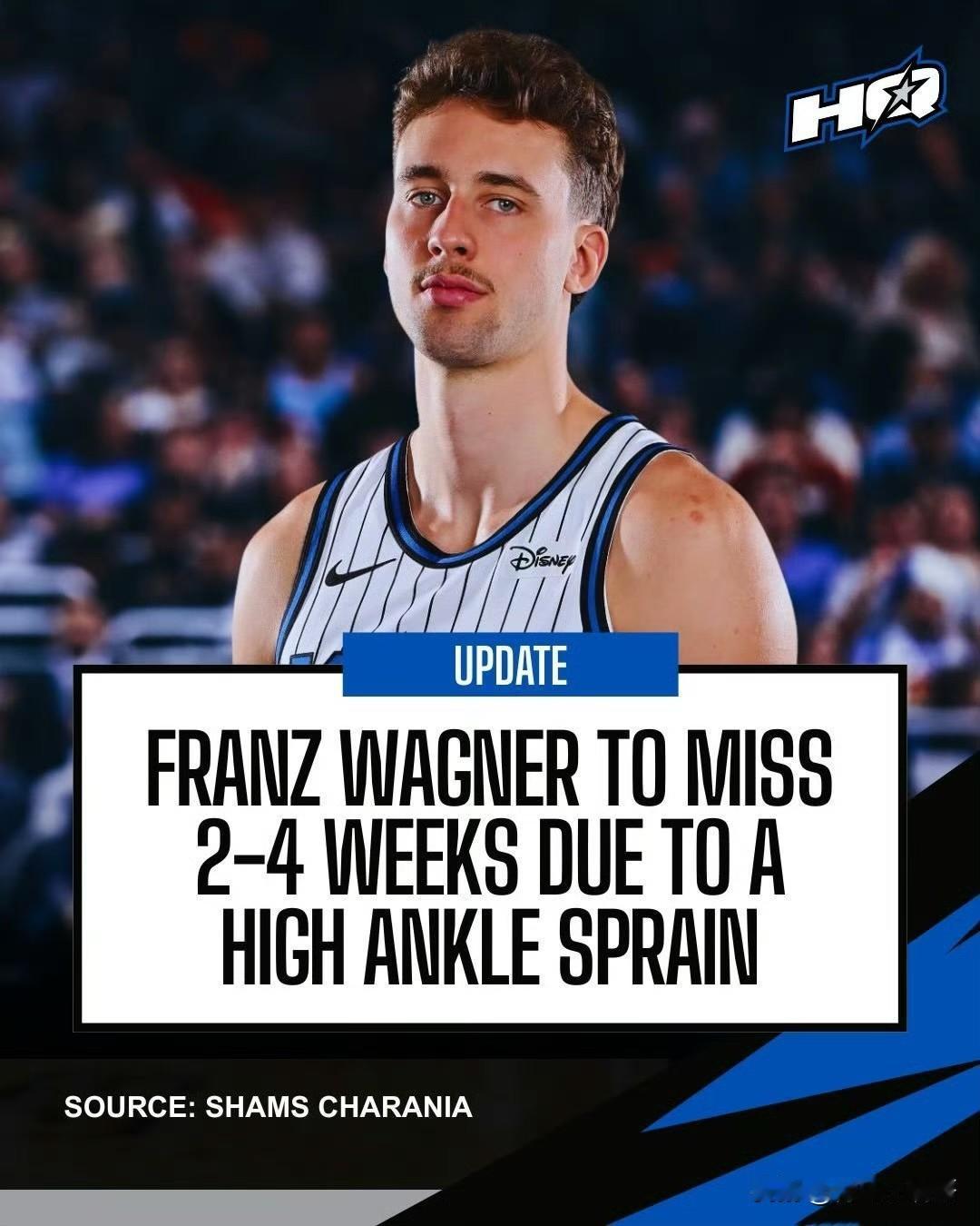 没有结构损伤！！！瓦格纳左脚严重扭伤，缺阵2-4周！昨天和尼克斯的比赛中，瓦