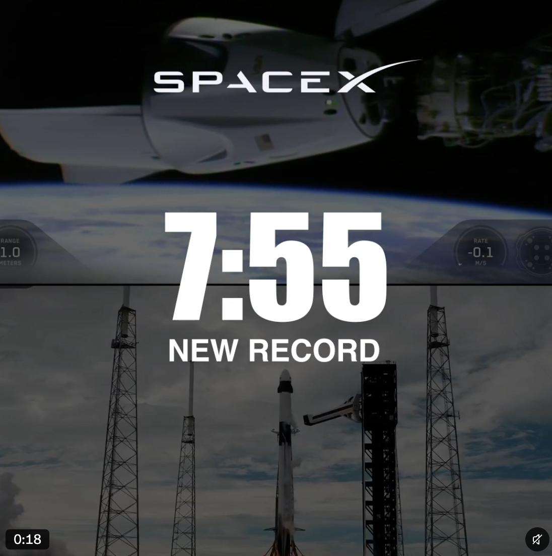 SpaceX龙飞船创造美国载人航天器最快飞行对接记录经NASA确认，这是“国