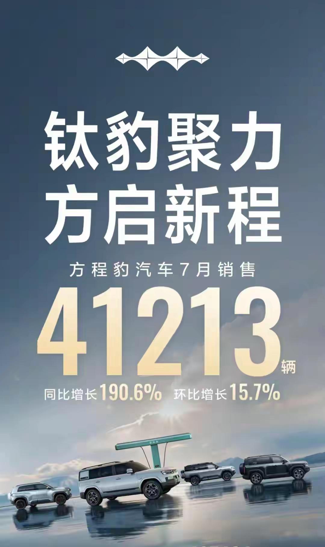万万没想到！方程豹也起飞了！7月份销量破四万台，已经甩了蔚小理一大截，这个单