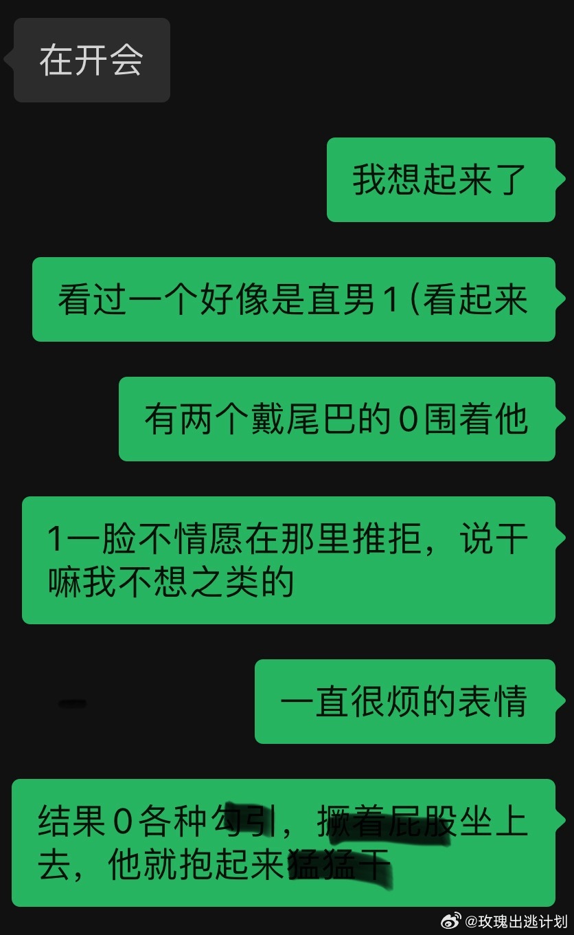 在朋友开会的时候讨论片子。朋友：我在开会朋友：我看过一个更爽的……​​​