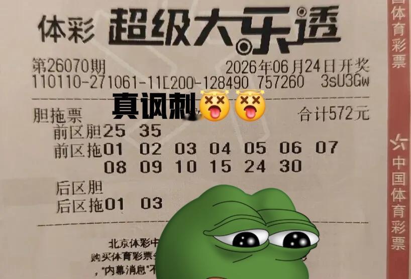 真讽刺！简直气死人已知5尾号码非常好，结果你拿25-35来做胆，