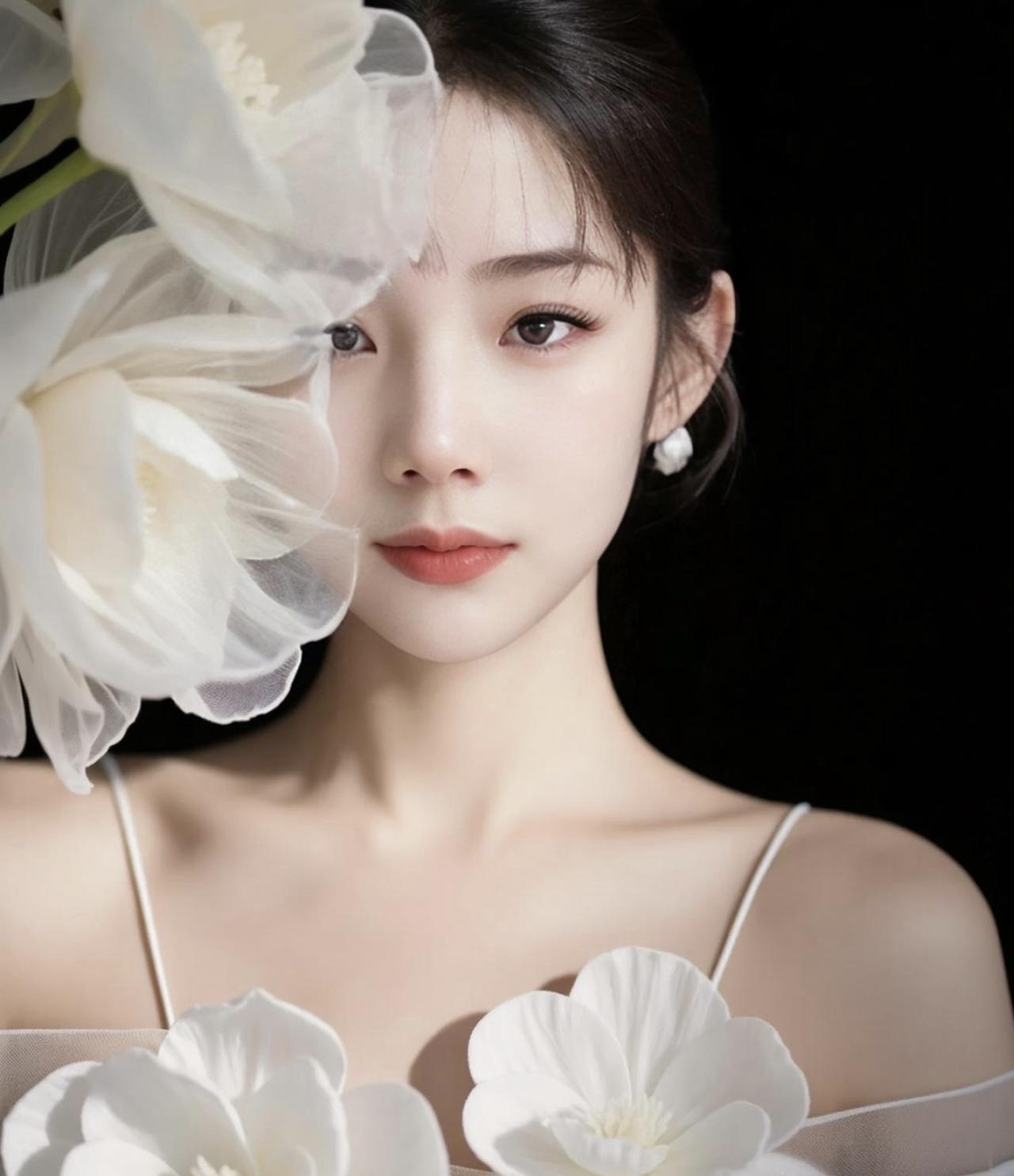 这姑娘像花儿一样美丽动人。