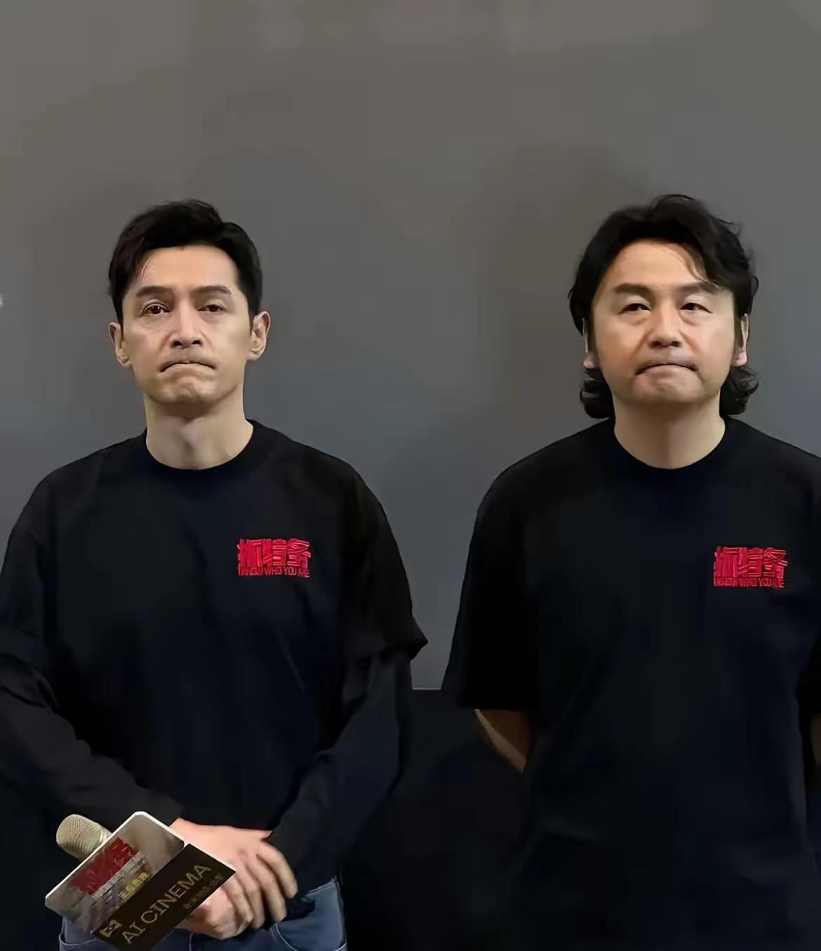 雷佳音瘪嘴了，胡歌也也瘪嘴了。两人脸上全是无奈，本以为再差的本子，凭借他俩影帝的