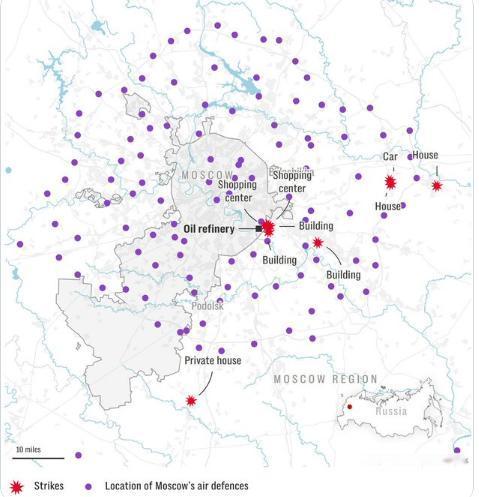 图文：乌军无人机为何突破莫斯科的多层防空系统饱和攻击挫败90%的拦截率6