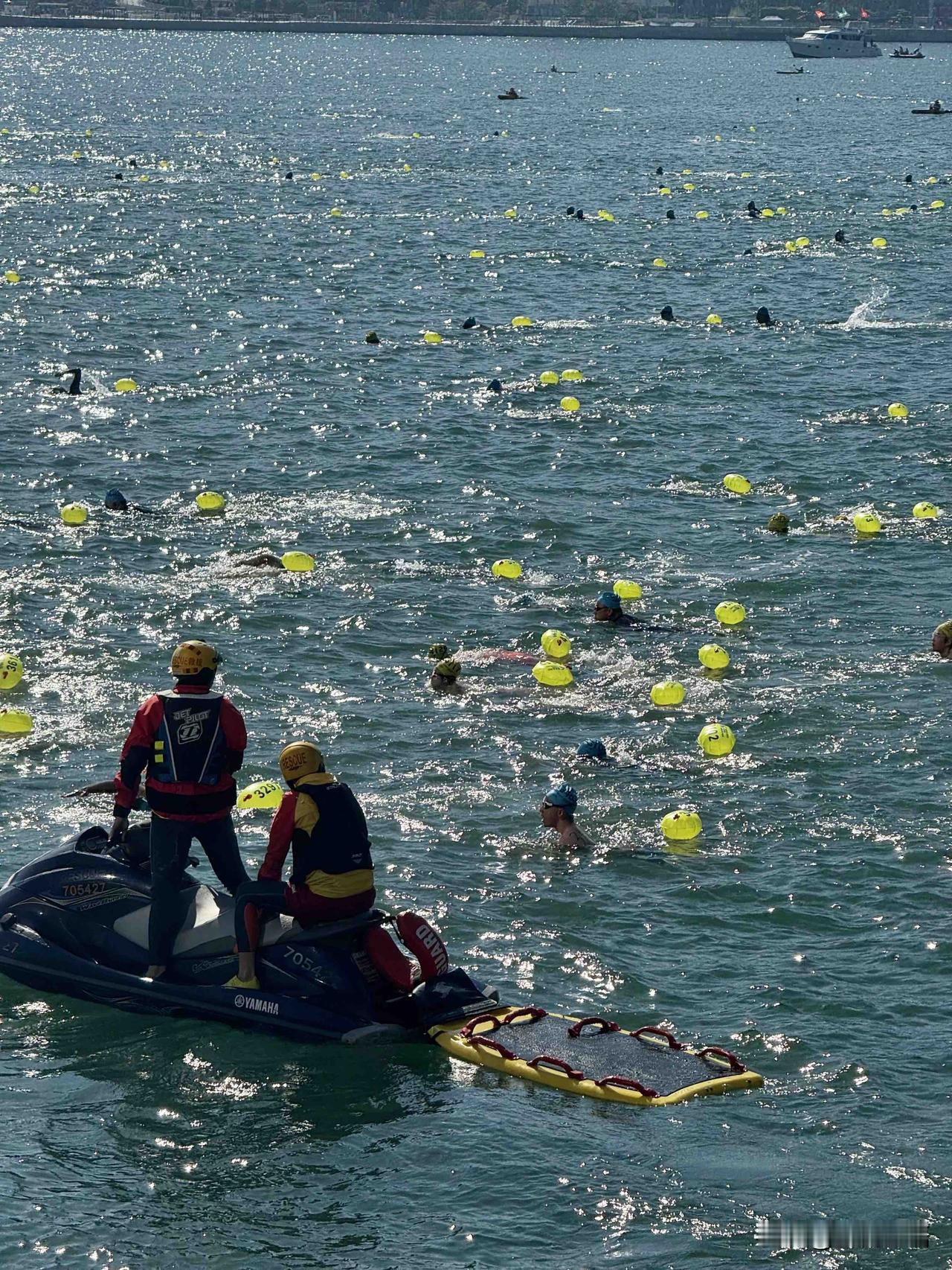 偶遇香港维港泳，热闹到离谱！谁懂啊！来香港玩居然撞上一年一度的维港泳，也太幸