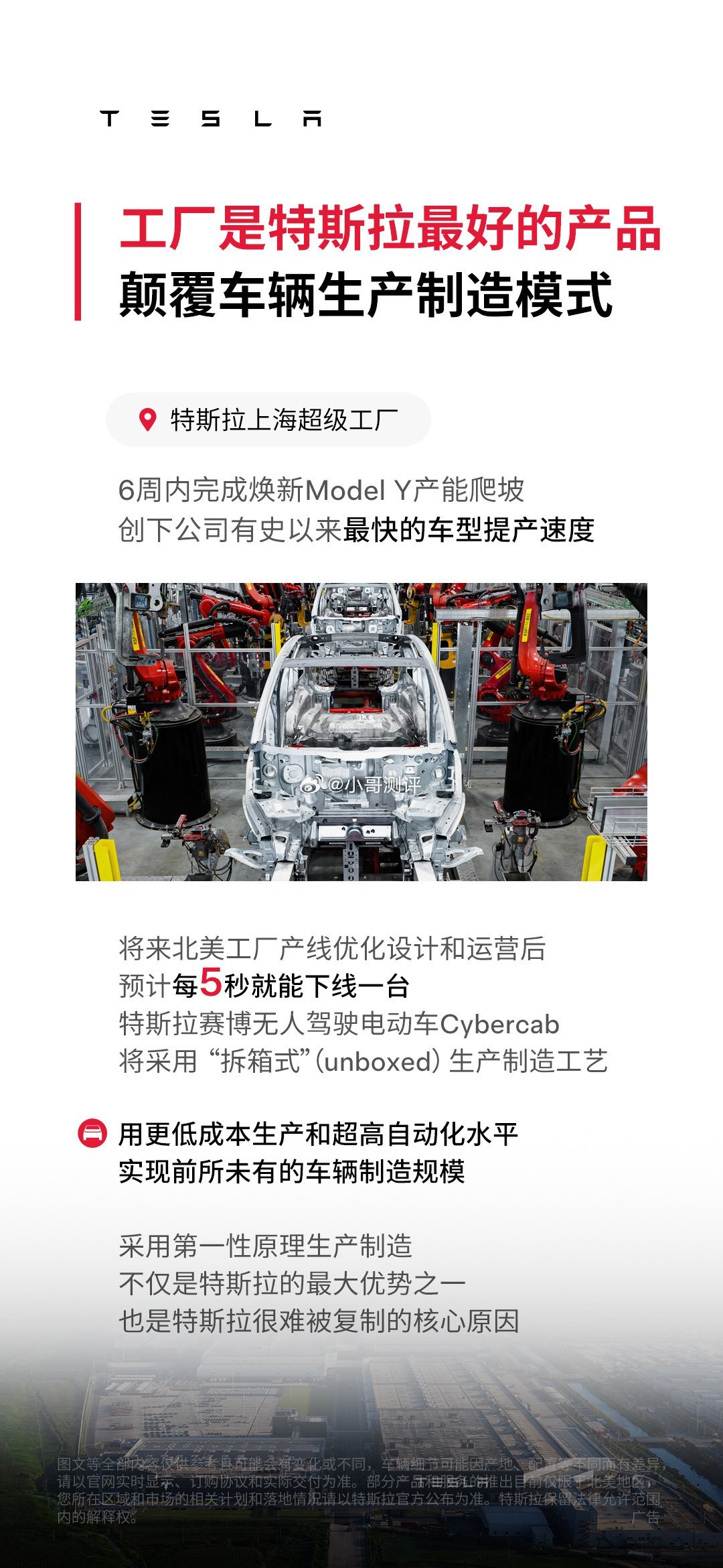 特斯拉上海超级工厂6周内完成焕新ModelY产能爬坡，创下公司最快的车