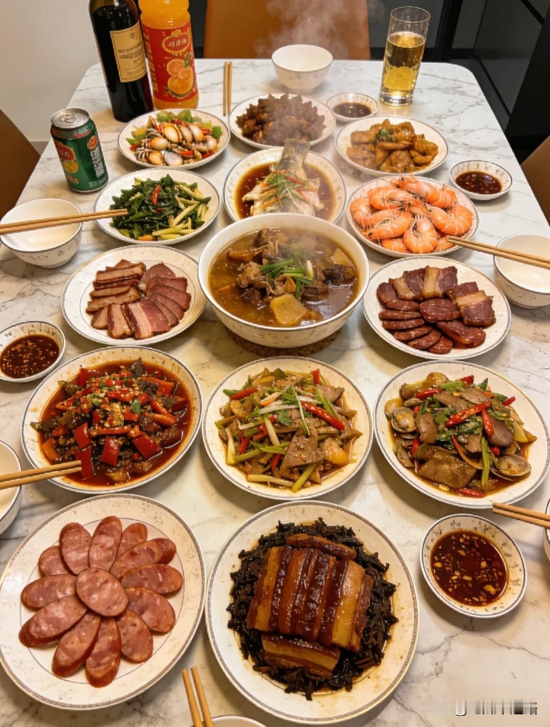 每年过年真的有个铁律：年夜饭再香，最后全变成剩菜！我家今年直接做了十个菜