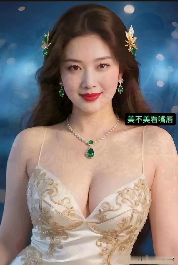 美颜假美靠边站，真女标准挺新鲜。眼睛含情勾人魄，嘴唇带笑把心甜。吊带衣裳