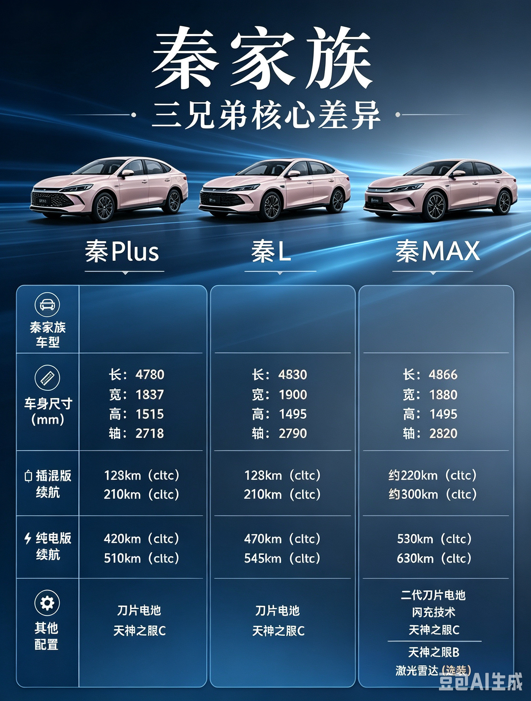 聊聊秦Plus、秦L、秦max的核心差异