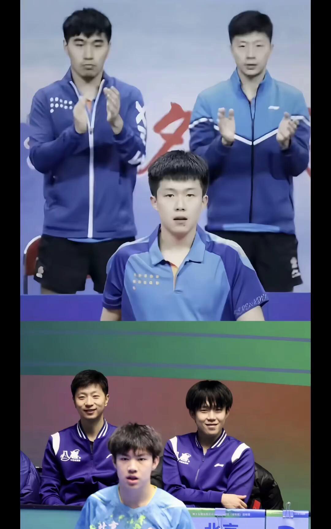 这难道才是传承的具象化，王楚钦从少年到青年榜样，身后的龙队闫安，现在楚钦和龙队坐