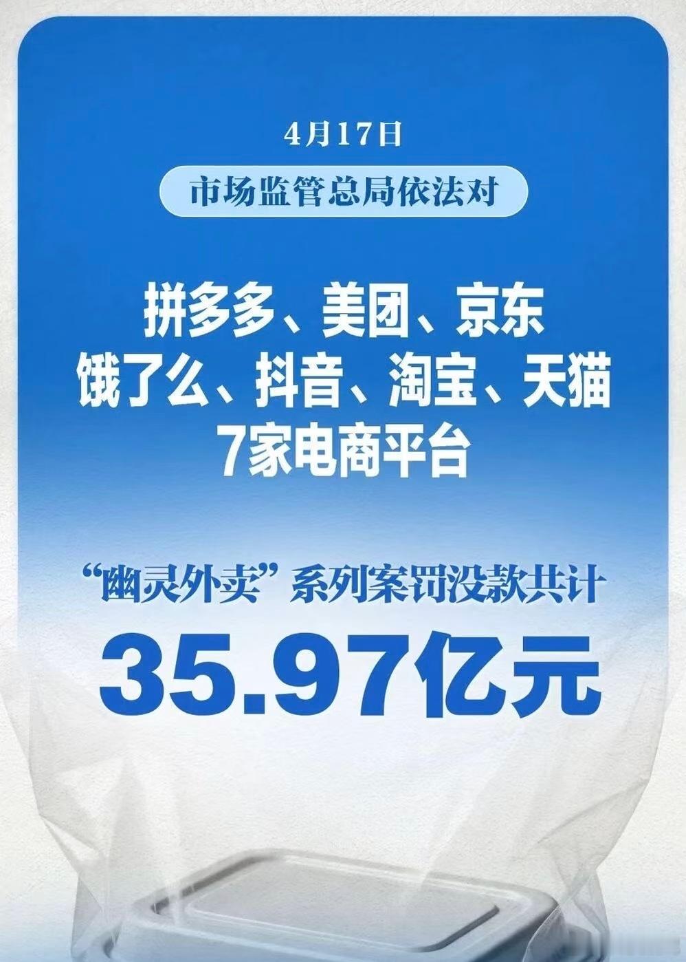 拼多多美团京东淘天抖音被罚35亿35亿罚单砸下来，不只是钱的事，更是给所有互联网