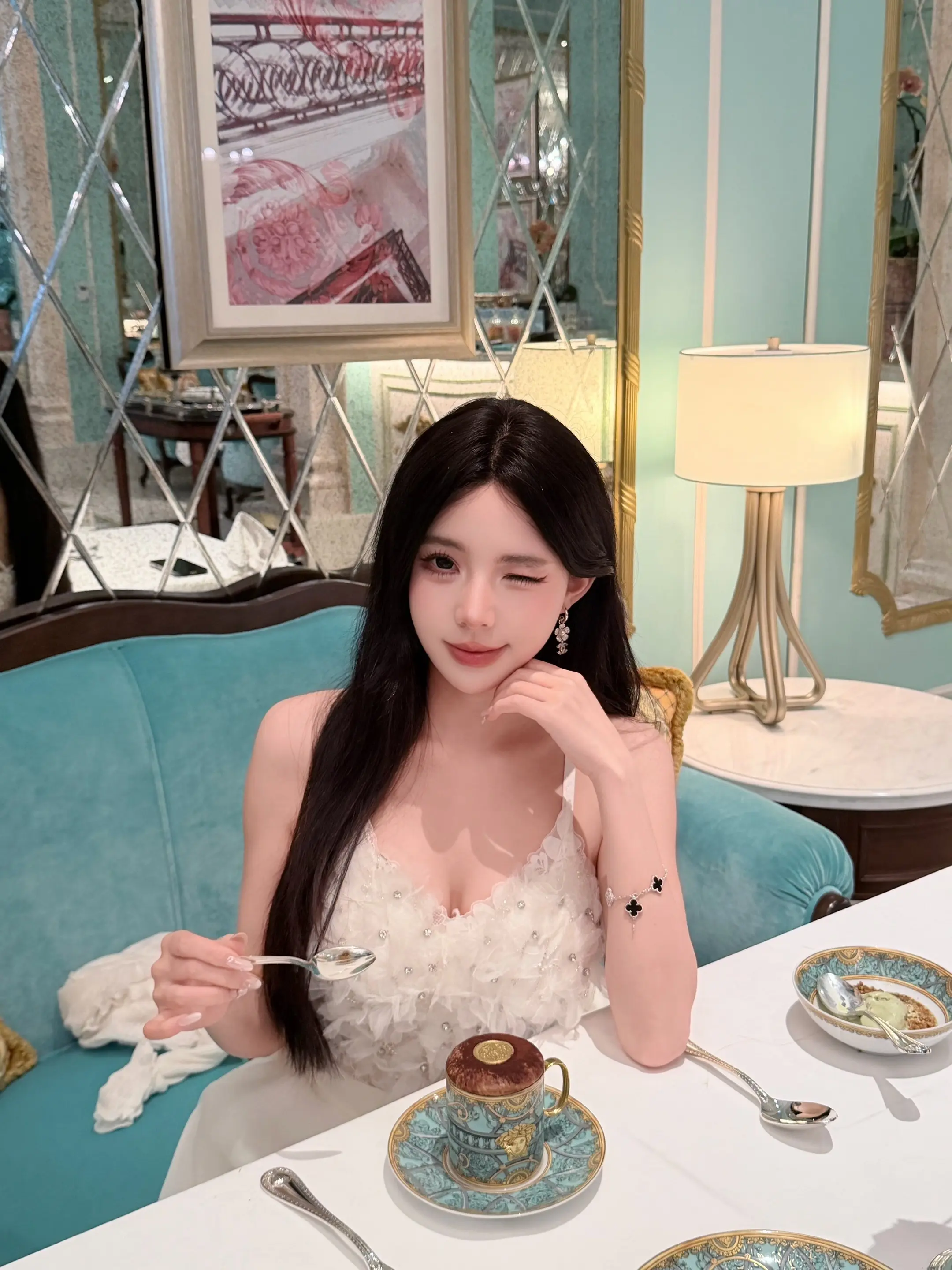 温柔白色连衣裙 法式氛围感 白色连衣裙ootd 法式温柔风 甜欲风