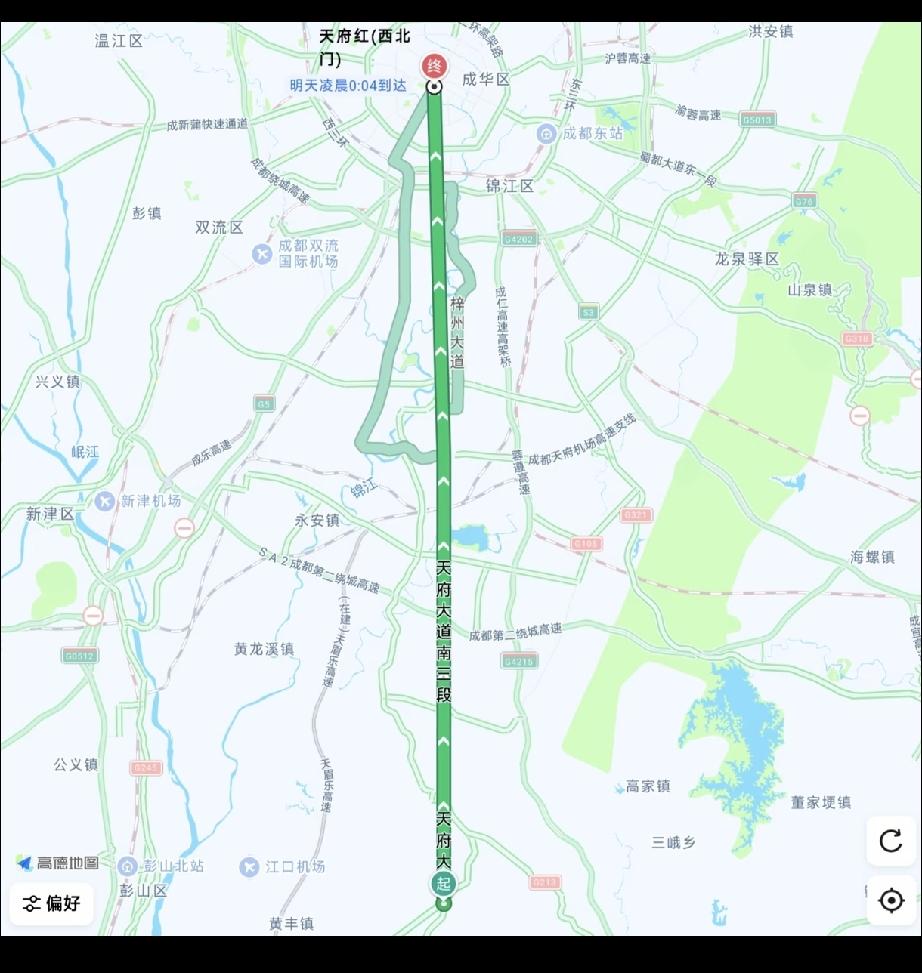 要比成都的天府大道和北京的永定门大街哪个更直？[笑着哭]先说天府大道，它全长1