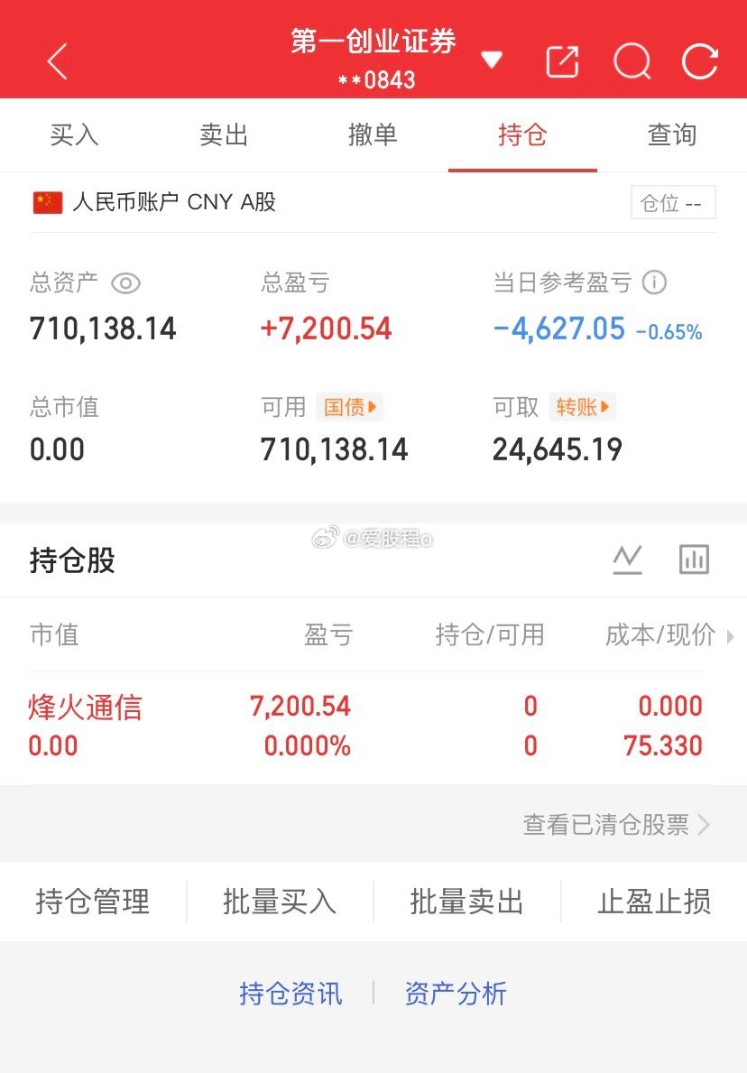 爱股程全职炒股日记40w本金挑战一年翻5倍，第（186）天！总资产：71W当日