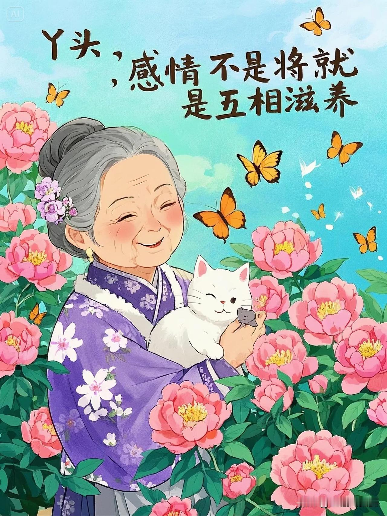 丫头，感情不是将就，是互相滋养。跟舒服的人在一起，这是爱的真谛。别为爱情委屈