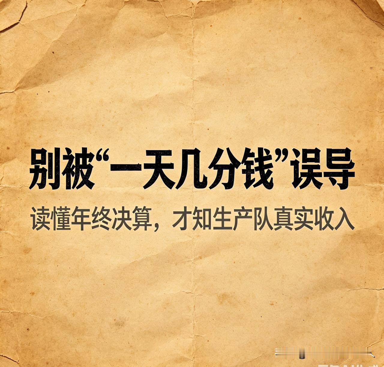 经常看到有人吐槽：过去生产队干活，一天只能挣几分钱，日子苦不堪言。其实这种
